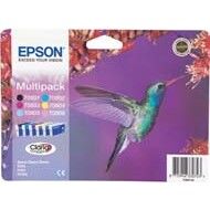 Zestaw tuszy Epson T0807 Stylus R-265/285/360, RX-560/585 |44,4ml| C/LC/M/LM/Y/K | C13T08074011