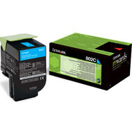 Kaseta z tonerem Lexmark 802C do CX-310/410/510 | zwrotny | 1 000 str. | cyan | 80C20C0