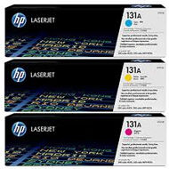 Zestaw trzech tonerów HP 131A do LaserJet Pro M251/276 | 3 x 1 800 str. | CMY | U0SL1AM
