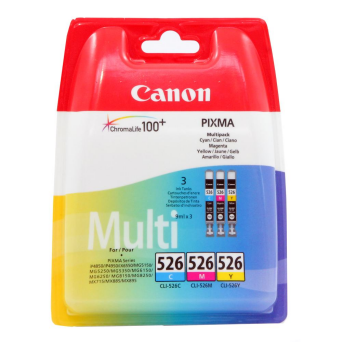 Zestaw trzech  tuszy Canon CLI526 do MG-5150/5250/6150/8150 | 3 x 9 ml | CMY