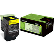 Kaseta z tonerem Lexmark 802Y do CX-310/410/510 | zwrotny | 1 000 str. | yellow | 80C20Y0