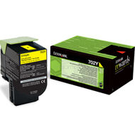 Kaseta z tonerem Lexmark 702Y do CS-310/410/510 | zwrotny | 1 000 str. | yellow | 70C20Y0