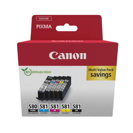 Tusz Canon PGI-580PGBK/CLI-581 Pixma TR8550 |1 x 11,2ml + 4 x 5,6ml CMYK + PGBK