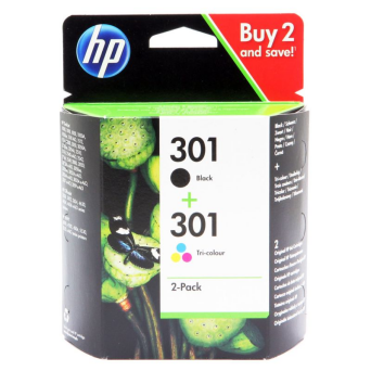 Zestaw dwóch tuszy HP 301 | 2 x3 ml | CMY/K