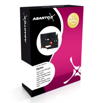 Taśma Asarto do DYMO D12/7/BK/G | S0720590 |  black/green | 12mm*7m