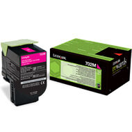 Kaseta z tonerem Lexmark 702M do CS-310/410/510 | zwrotny | 1 000 str. | magenta | 70C20M0
