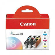 Zestaw trzech tuszy Canon CLI8 do iP-4200/4300/5200, MP-500/600/800 | CMY | 0621B029/0621B026